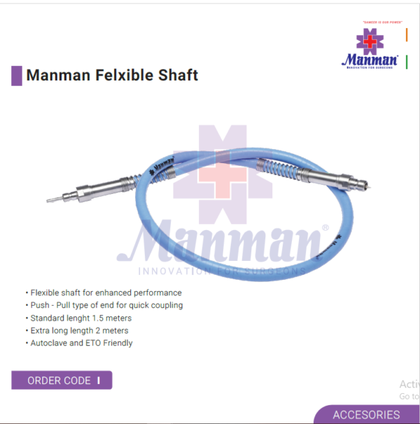 MANMAN FLEXIBLE SHAFT For DRIVING Unit ( Code -I ) - Image 3