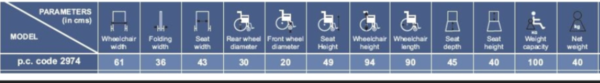 ZIP LITE POWER WHEELCHAIR WITH SINGLE BATTERY (2974) (VISSCO) - Image 4