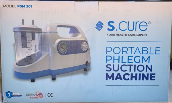 SCURE PORTABLE PHLEGM SUCTION MACHINE ( MODEL- PSM 201 )