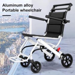 Wheelchair Lightweight Folding Wheelchair Folding Wheelchair Lightweight Portable Transit Travel Chair for Adults